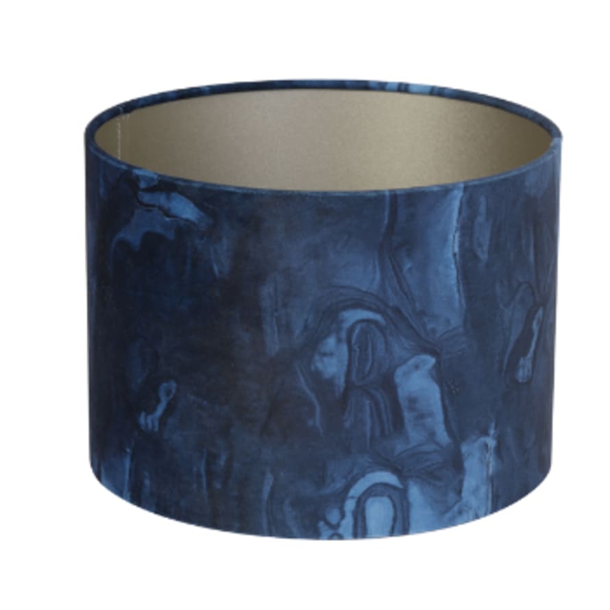 Light & Living Blue Lampshade Marble