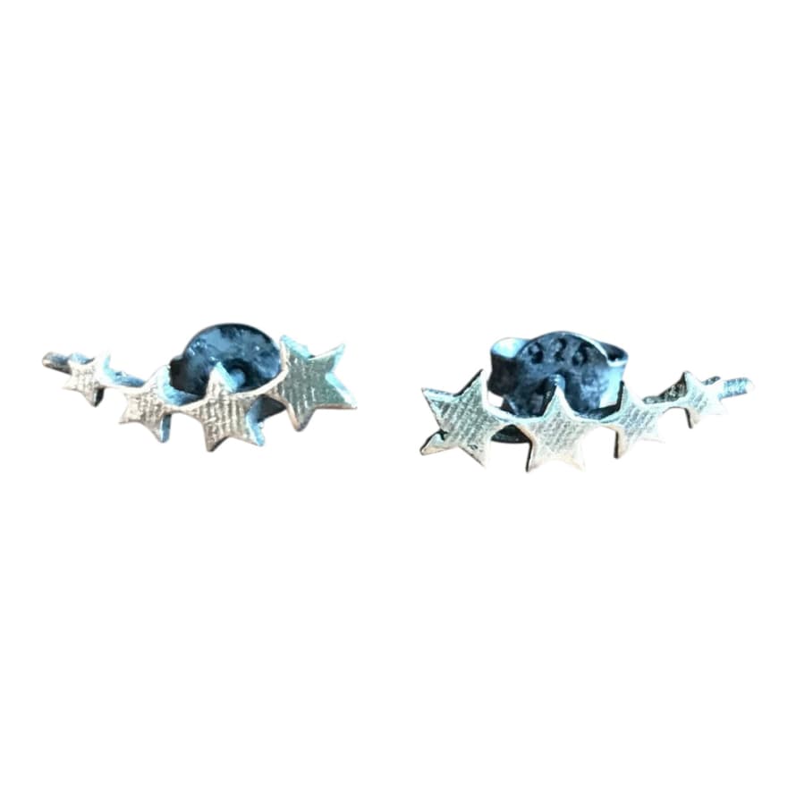 CollardManson 925 Silver Multi Star Stud Earrings