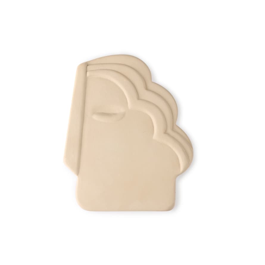 HK Living M Matt Creme Face Wall Ornament 