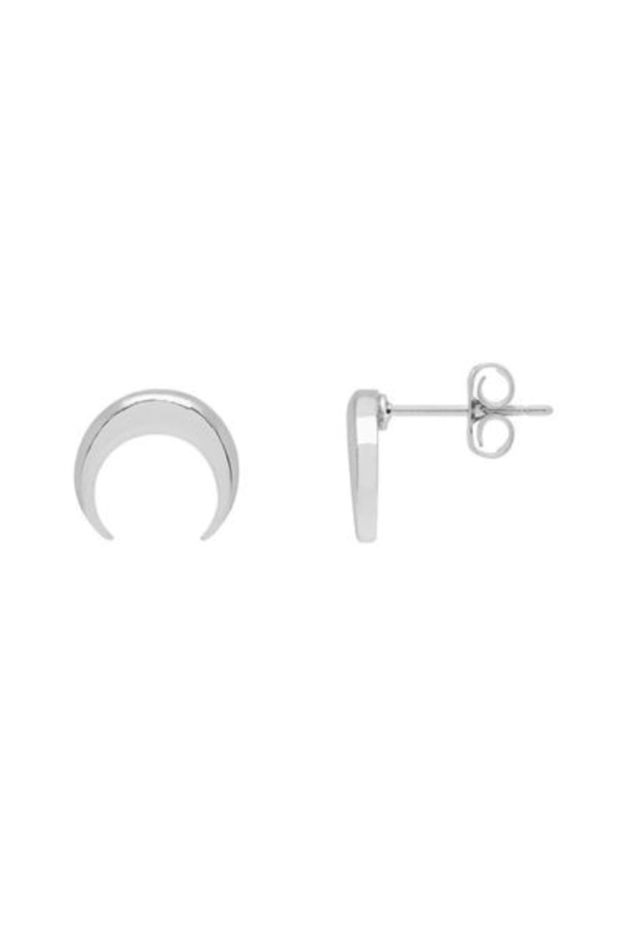 Trouva: Estella Bartlett Curved Horn Earrings - Silver