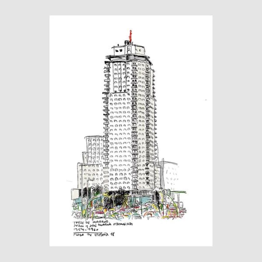 Jacobo Pérez-Enciso Torre Madrid A4 Digital Print