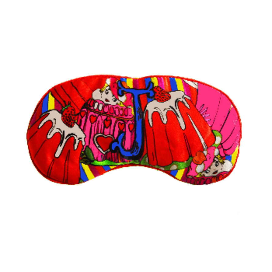 Jessica Russell Flint Silk Alphabet Eye Mask - J for Jelly 