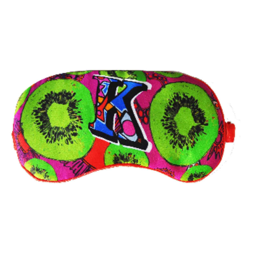 Jessica Russell Flint Silk Alphabet Eye Mask - K for Kiwi