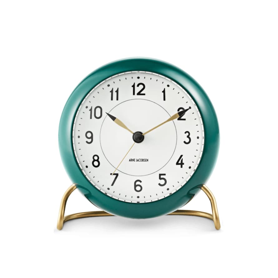 Arne Jacobsen Green Station Table Alarm Clock