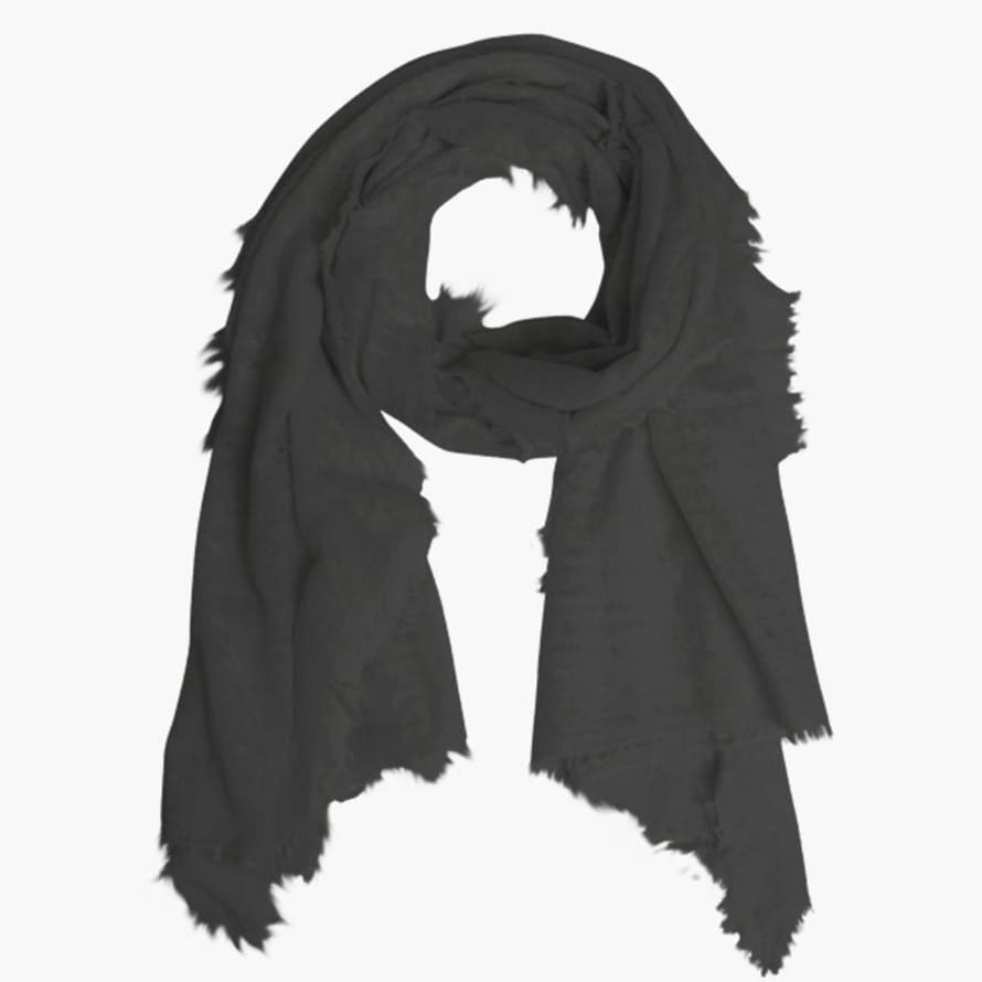 Pur Schoen Hand Felted Cashmere Soft Scarf Anthracite + Gift