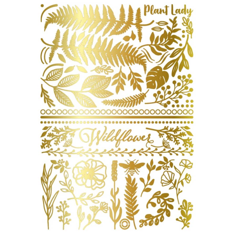 Botanopia Gold Botanical Set of Faux Tattoos 