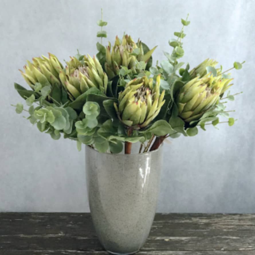 Or & Wonder Collection 60cm Green King Protea Faux Stem