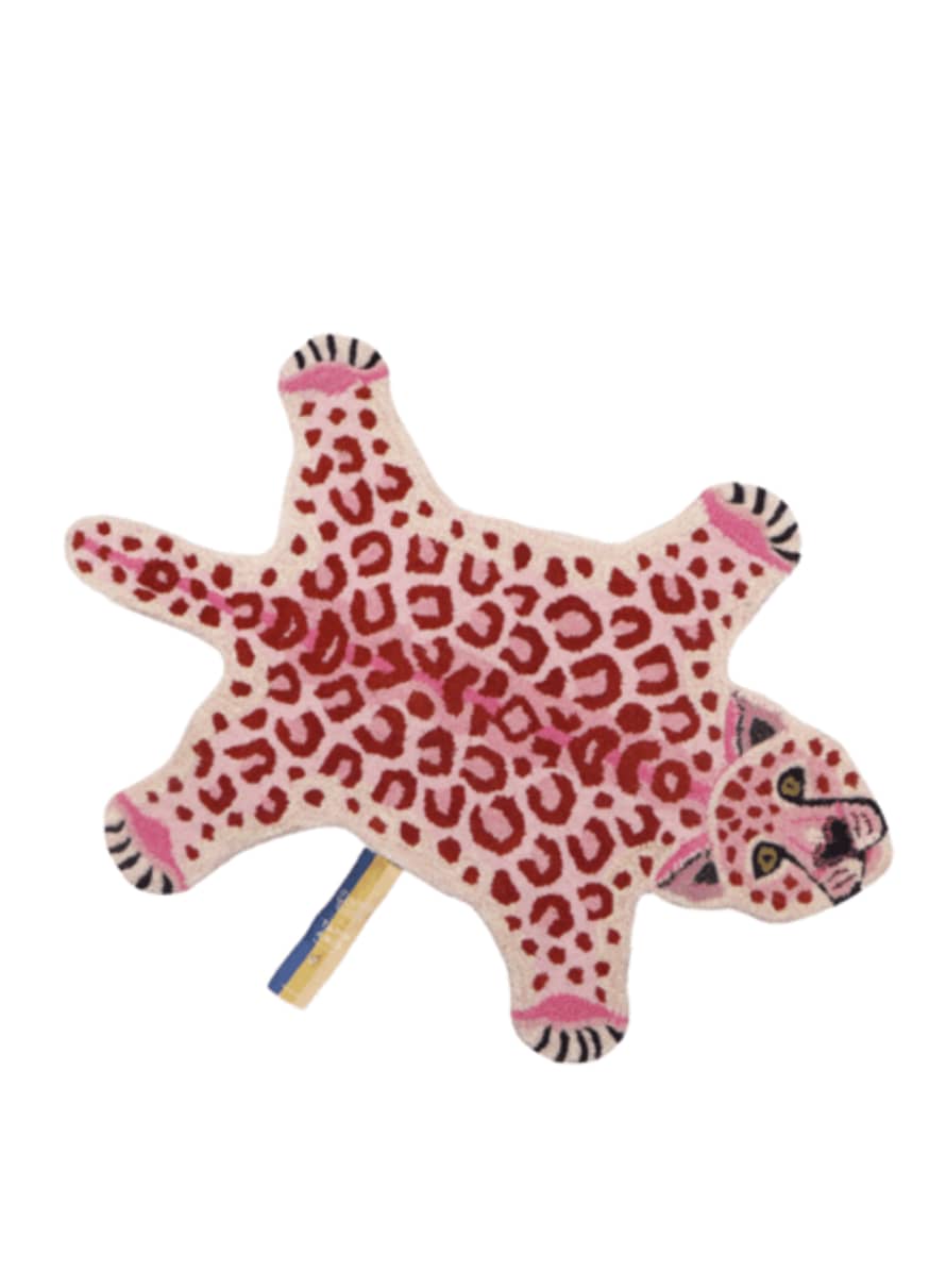 Doing Goods Pinky Leopard Small Wool Rug