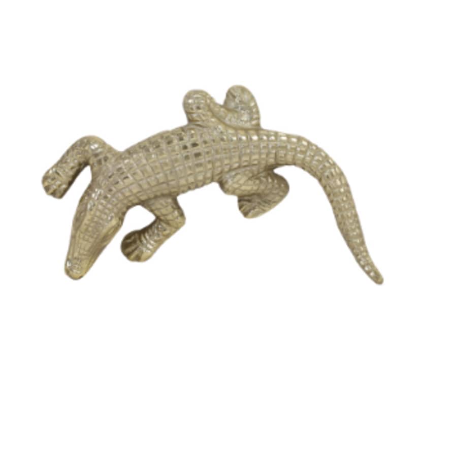 Or & Wonder Collection Antique Brass Crocodile Ornament