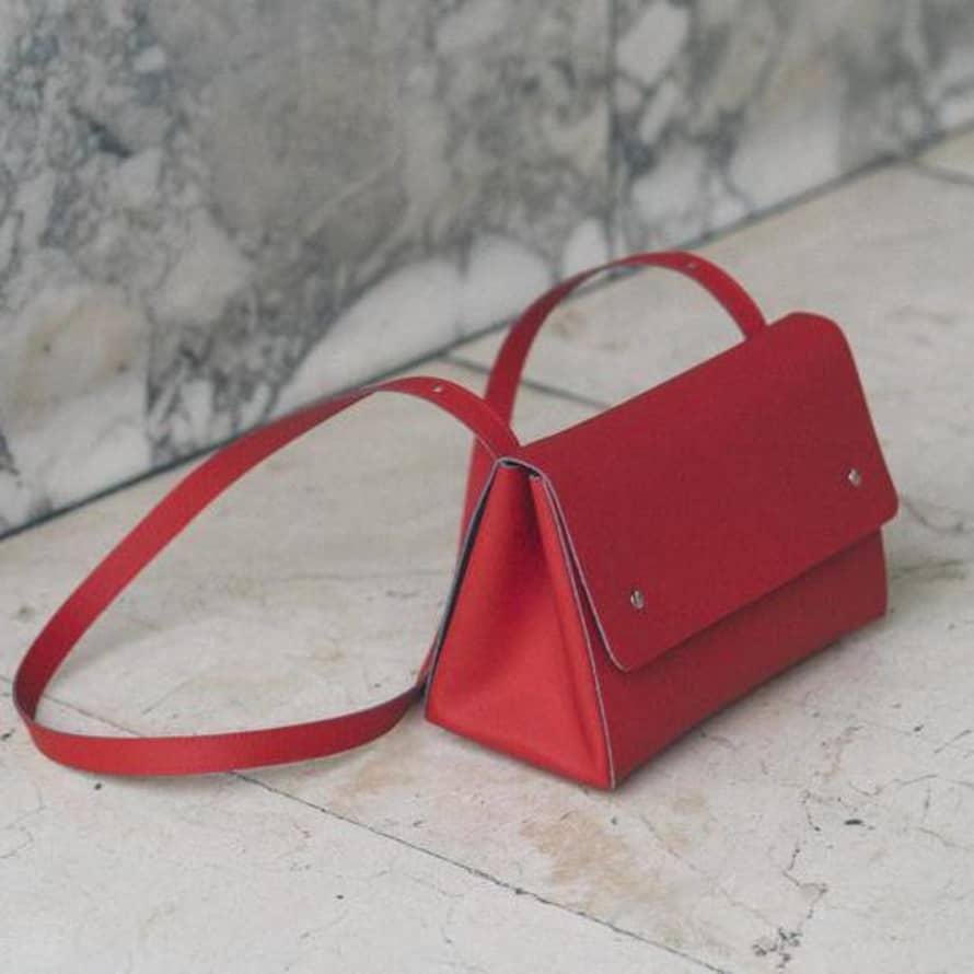 Walk With Me Triangle Bucket II Bag Red Oporto