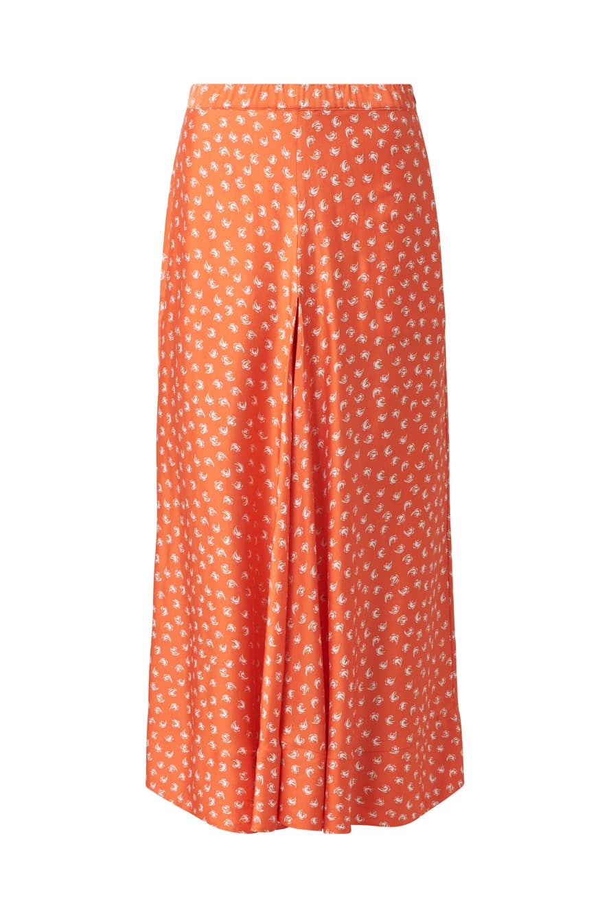 Rodebjer Hot Tangerine Tyle Paisley Skirt