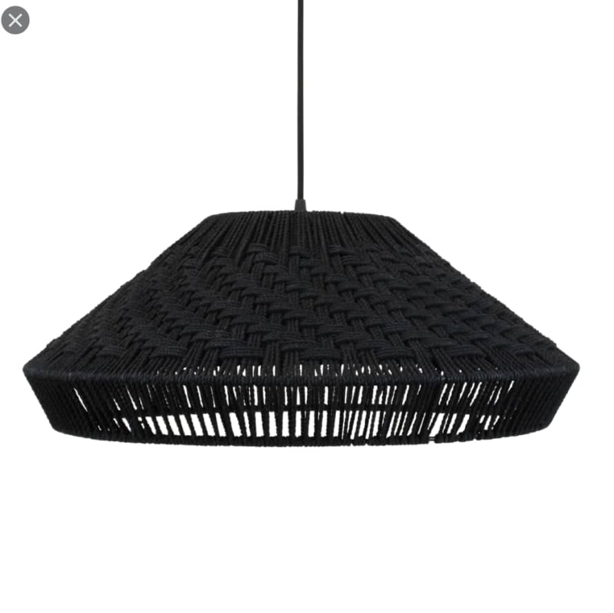 Also Home Ori Black Rope Pendant Shade