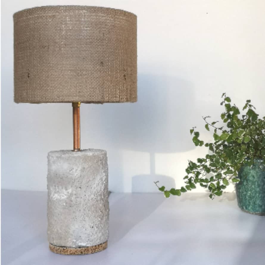 Remy Dickson Designs Handmade Concrete & Copper Table Lamp