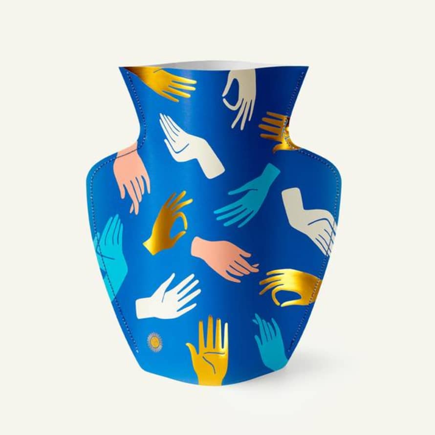 Octaevo Paper Vase Hamsa Blue