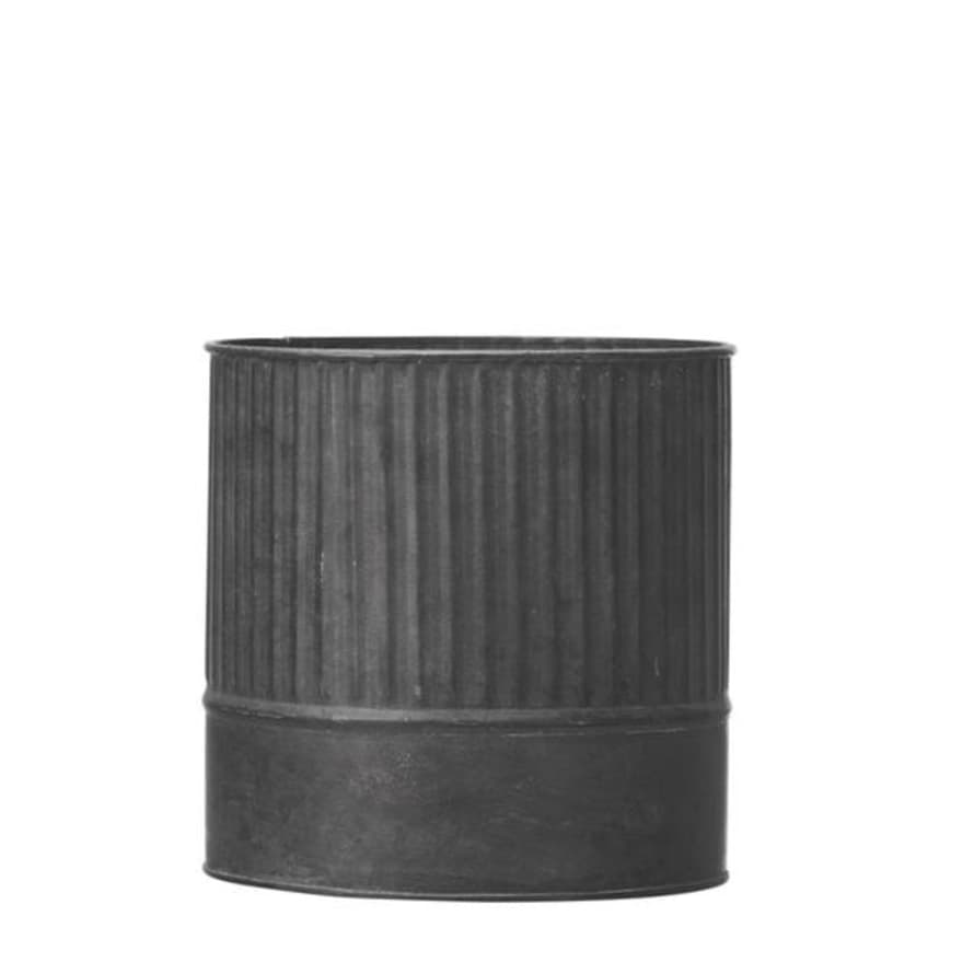 Wikholm Form Vertical Ribbed Zinc Planter