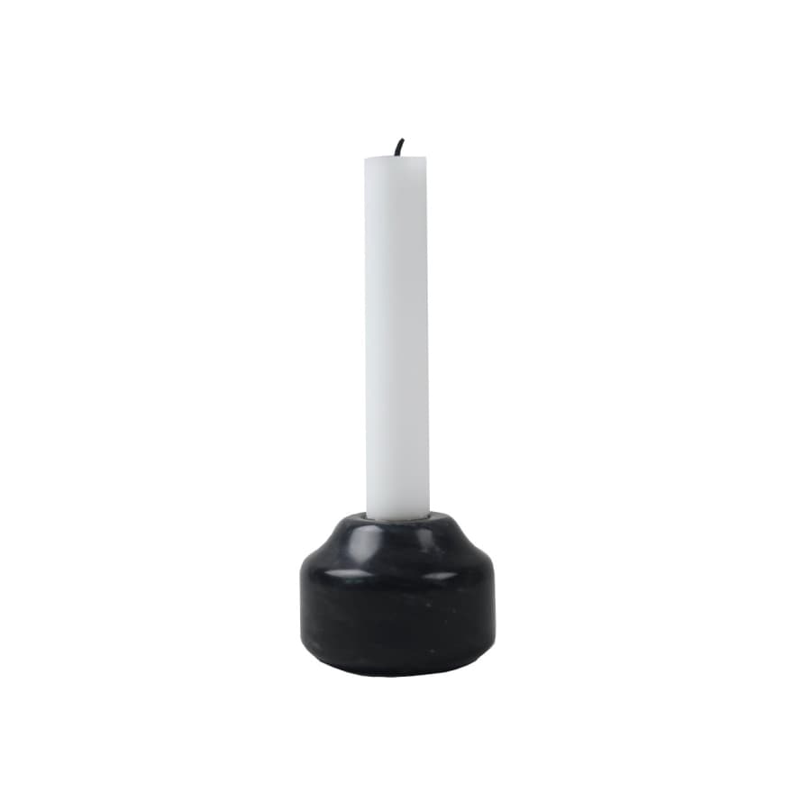 Nkuku Aya Marble Candlestick Small