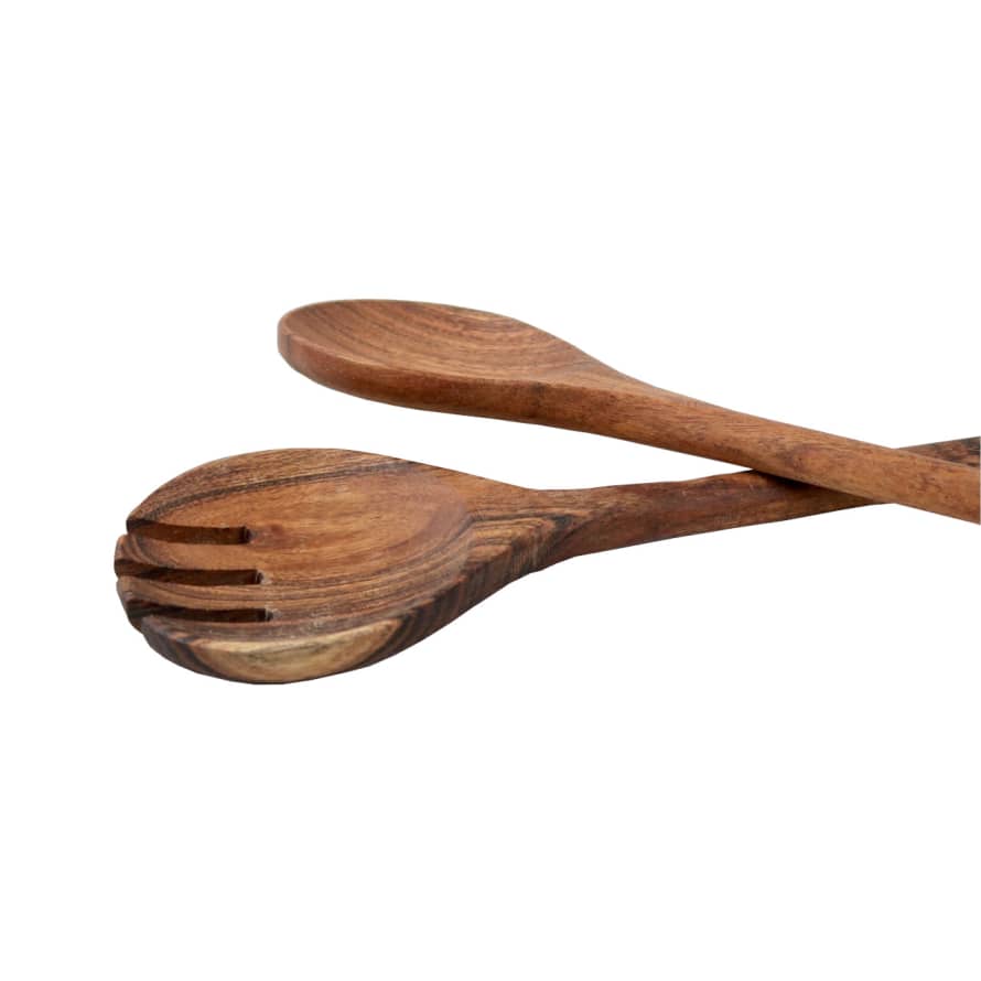 Nkuku Pair of Acacia Wood Salad Servers