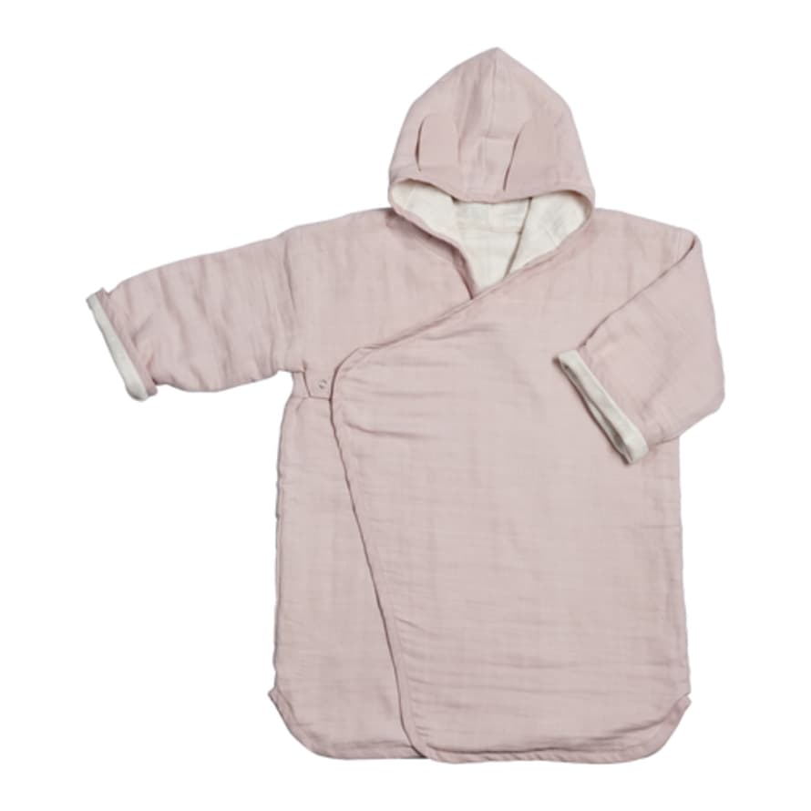 FABELAB Mauve Children Bathrobe for 3-7 Years Old