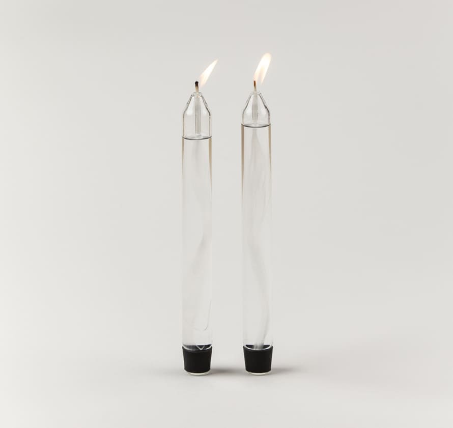 Studio About Glass Candle Transparent 2-Pack