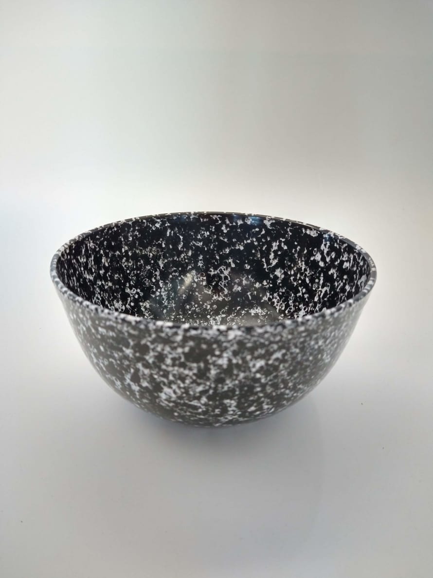 Faplana Black Marbled Bowl 1.5L