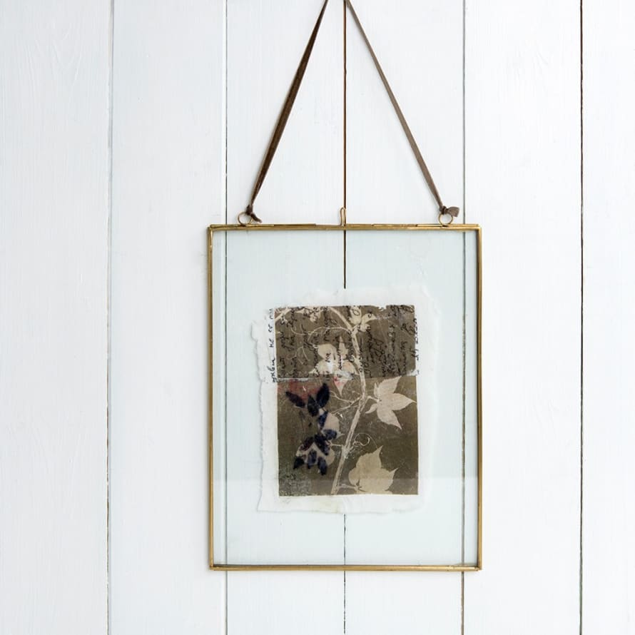 Rex London 15 x 20cm Antique Brass Hanging Photo Frame