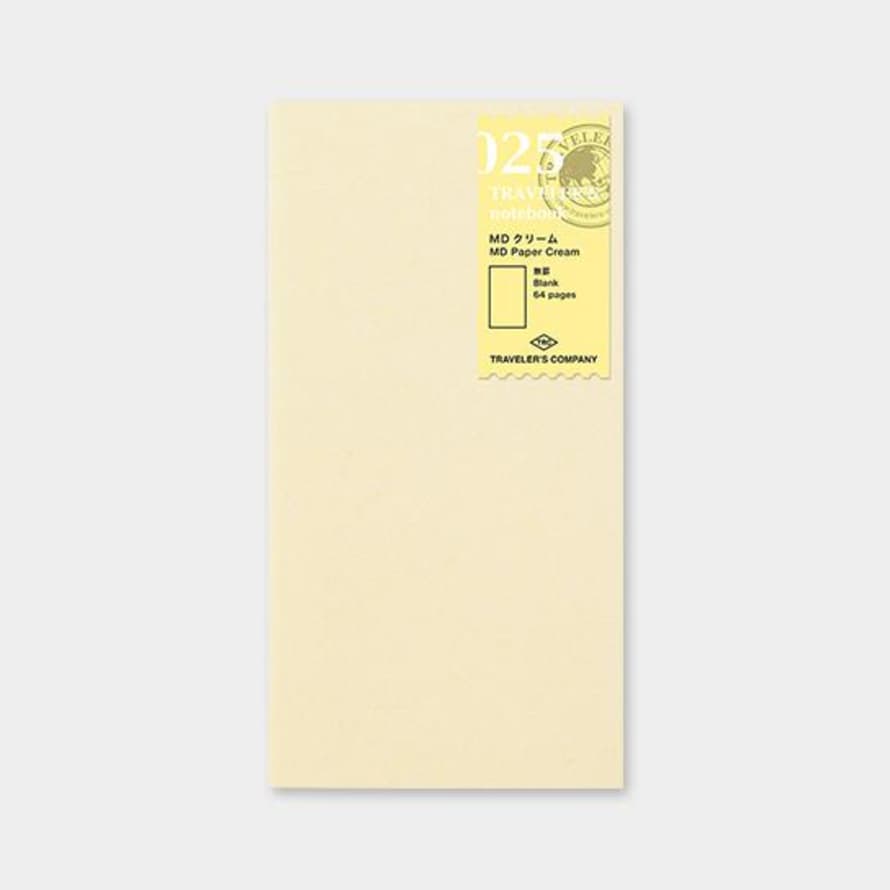 Traveler's Company Traveler's Notebook Refill 025 Paper Cream Regular Size