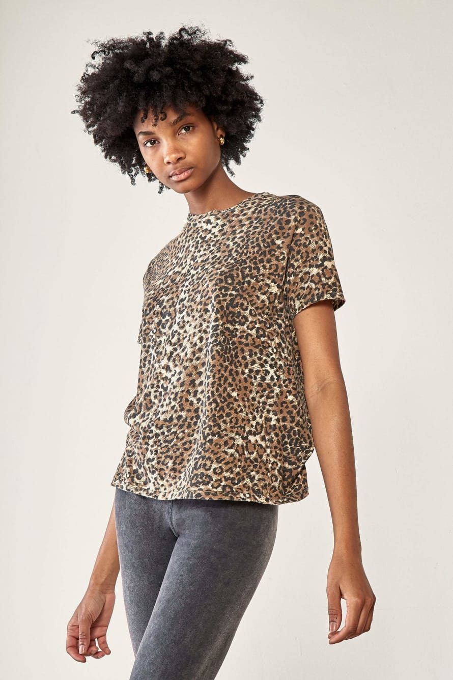 Ragdoll LA Easy Vintage Tee in Brown Leopard