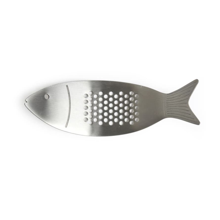 Kikkerland Design Stainless Steel Fish Garlic Press