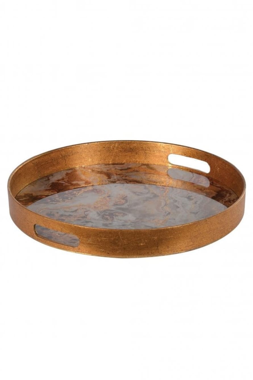 The Home Collection Marble Effect Round Tray