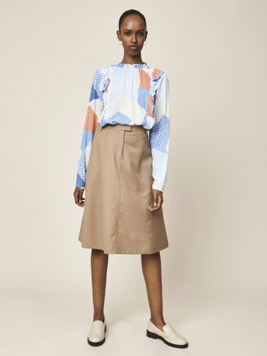 Storm & Marie Topi Blouse in Blue Dot