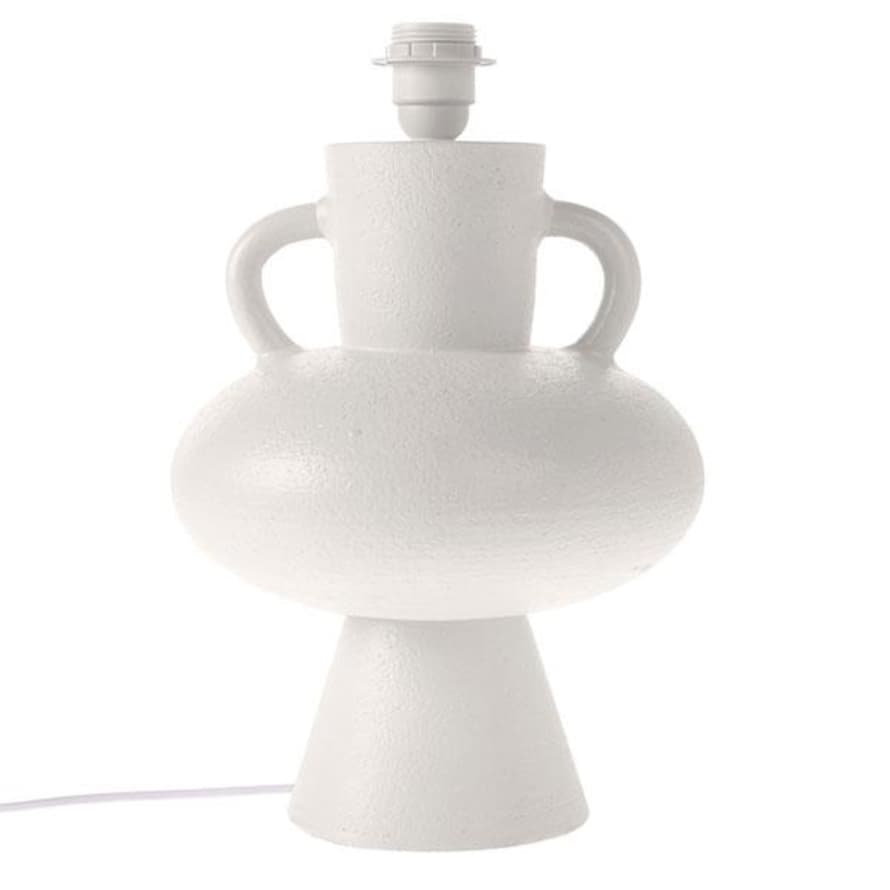 HK Living White Table Lamp Base With Handles