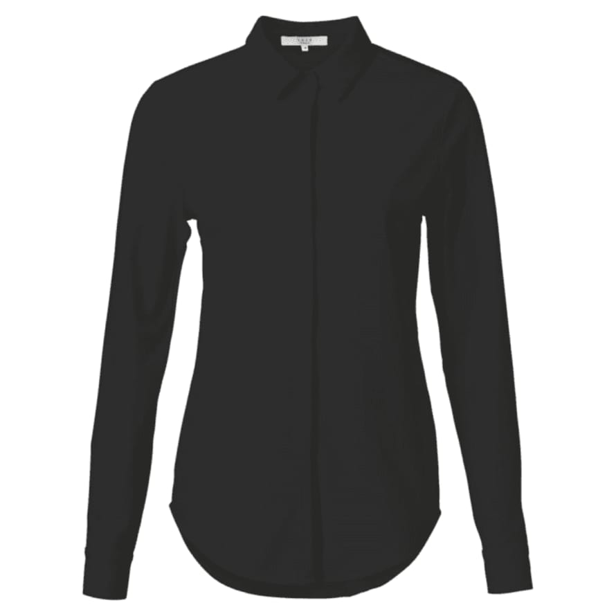 Yaya Black Cotton Blend Shirt