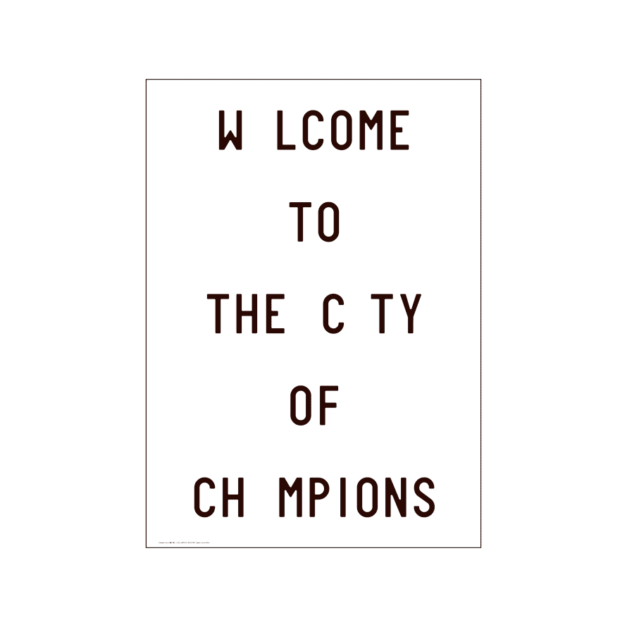 PLTY Caledonia Jane - Welcome To The City Of Champions Poster - 50x70 cm
