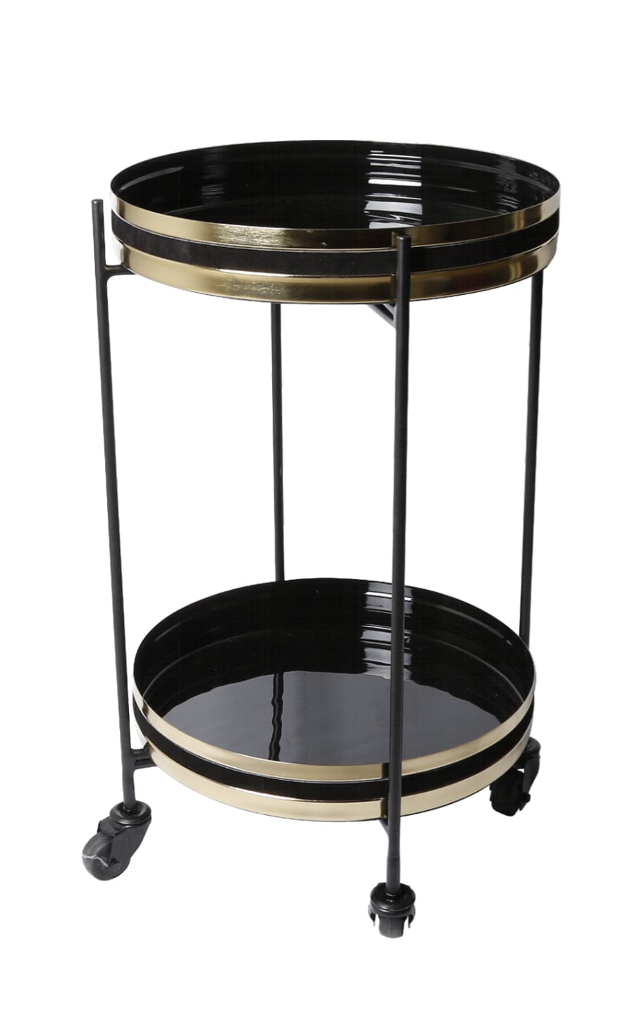 AU Maison Black serving/bar trolley, D43xH68