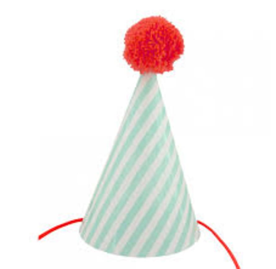 Engel Party Hat with White and Blue Stripes