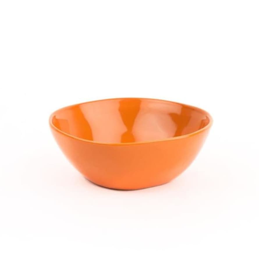 Quail's Egg Orange Ceramic Dipping Bowl Small