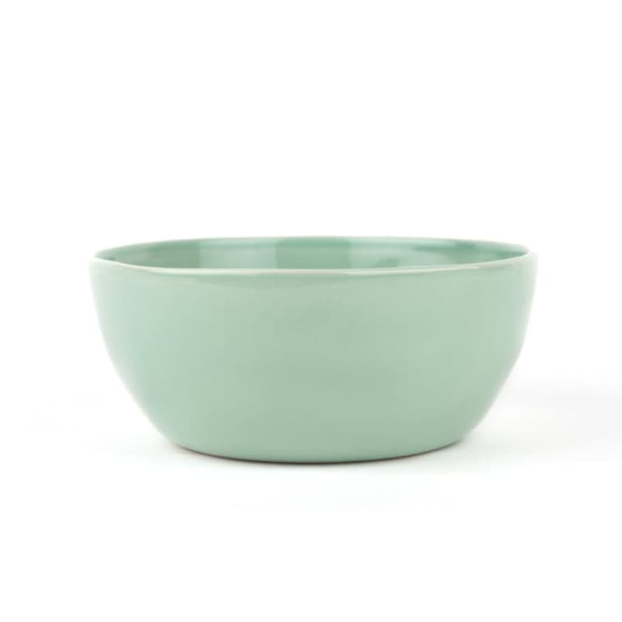 Quail's Egg Mint Green Ceramic Dipping Bowl Large