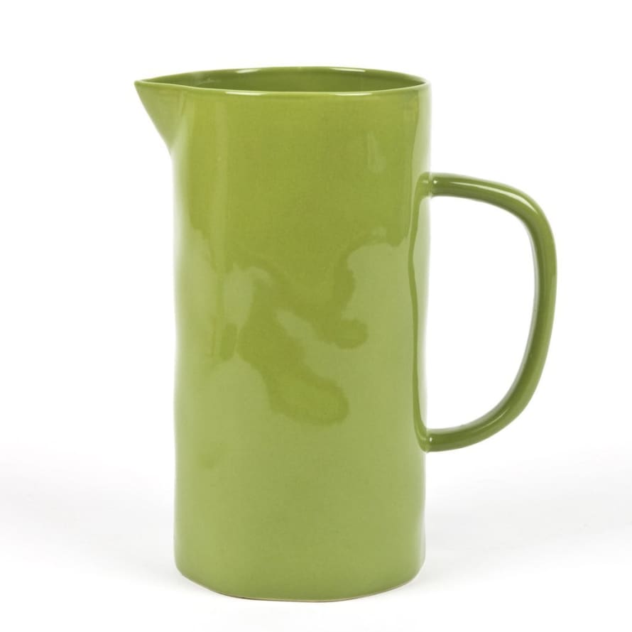 Quail's Egg Large Green Ceramic Jug