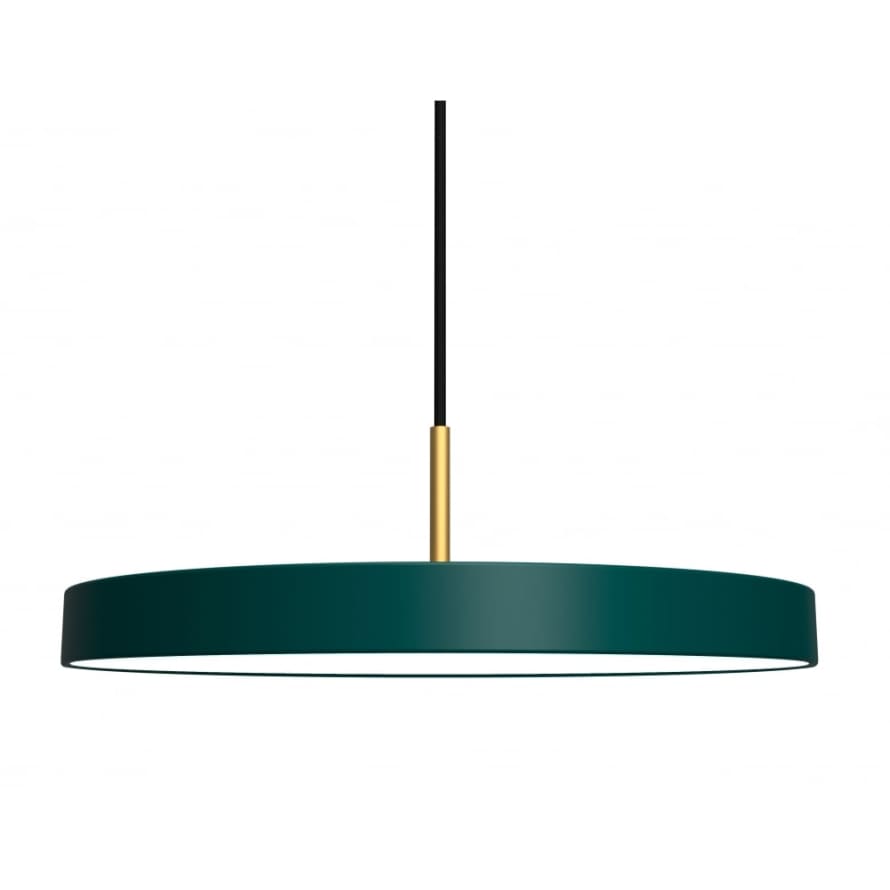 UMAGE Forest Green Asteria Pendant Light with Brass Detail