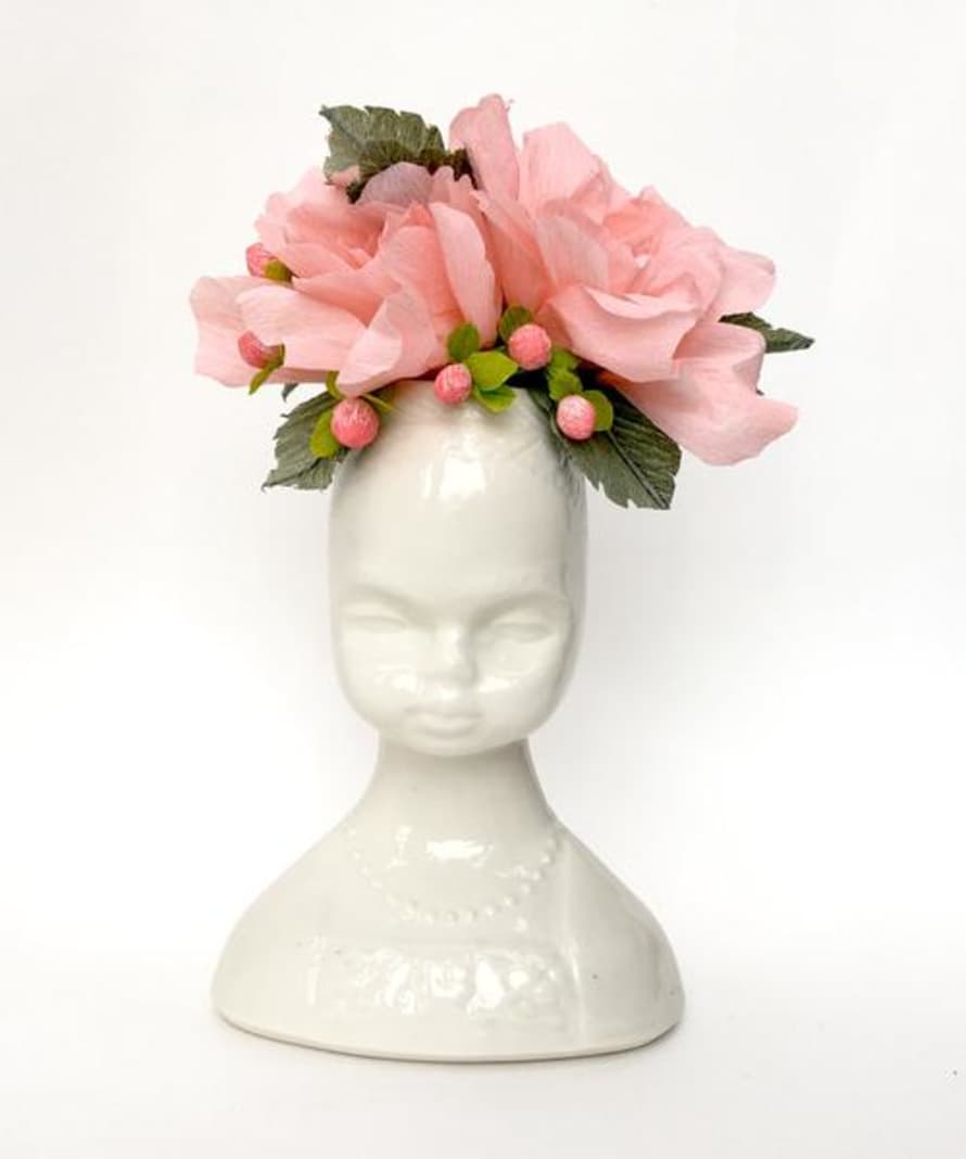 jan.ne.ke Gloss Porcelain Frida Kahlo Bust Vase