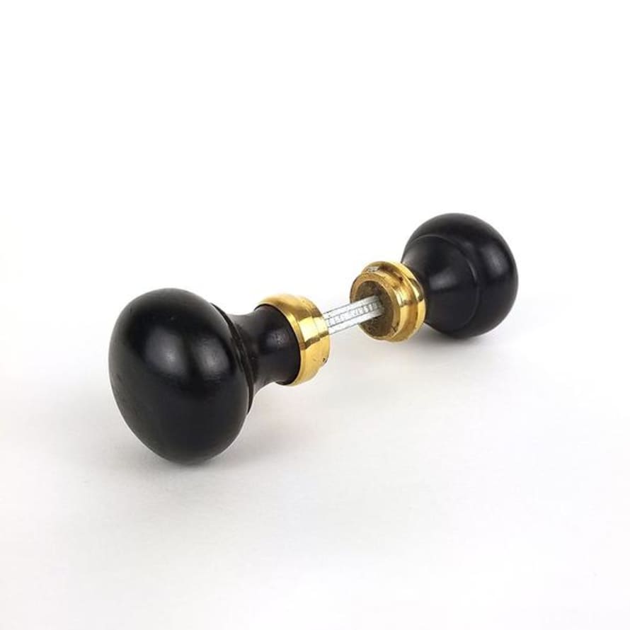 Adfix 5 Cm Ebonised Brass Door Knob Set