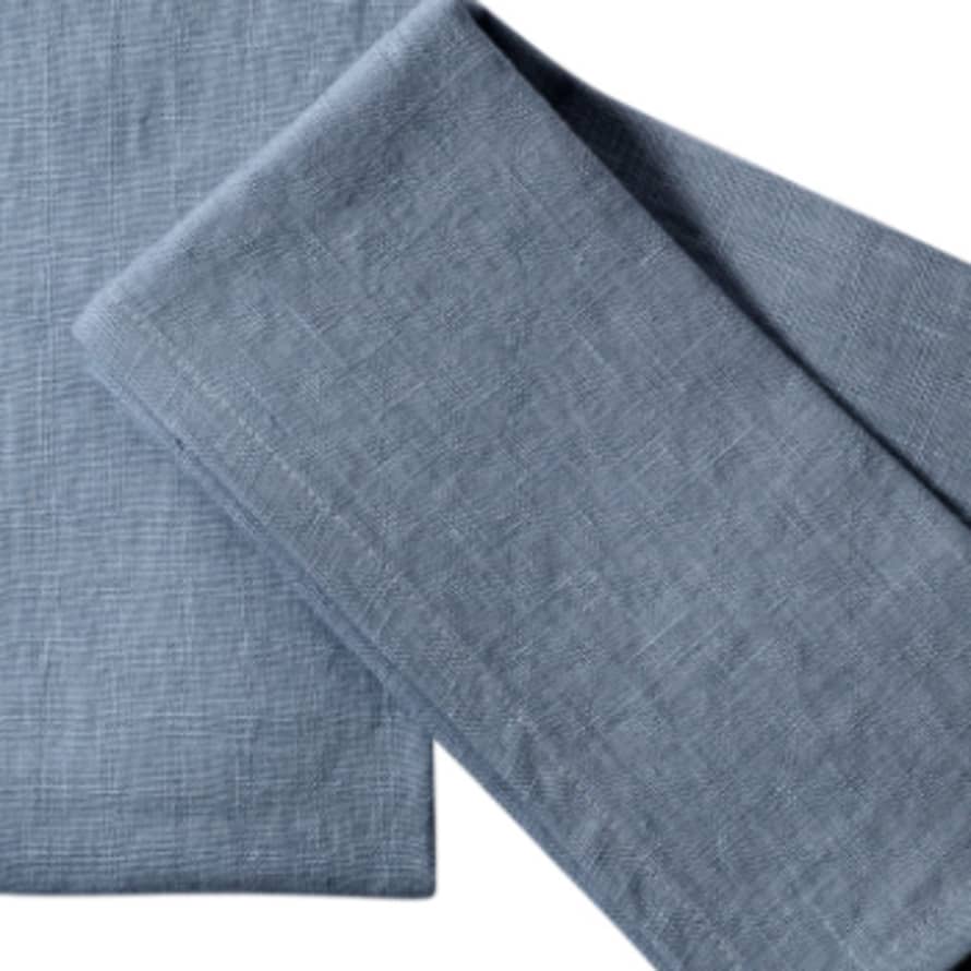 The Hackney Draper Napkins Set of 4 Light Blue