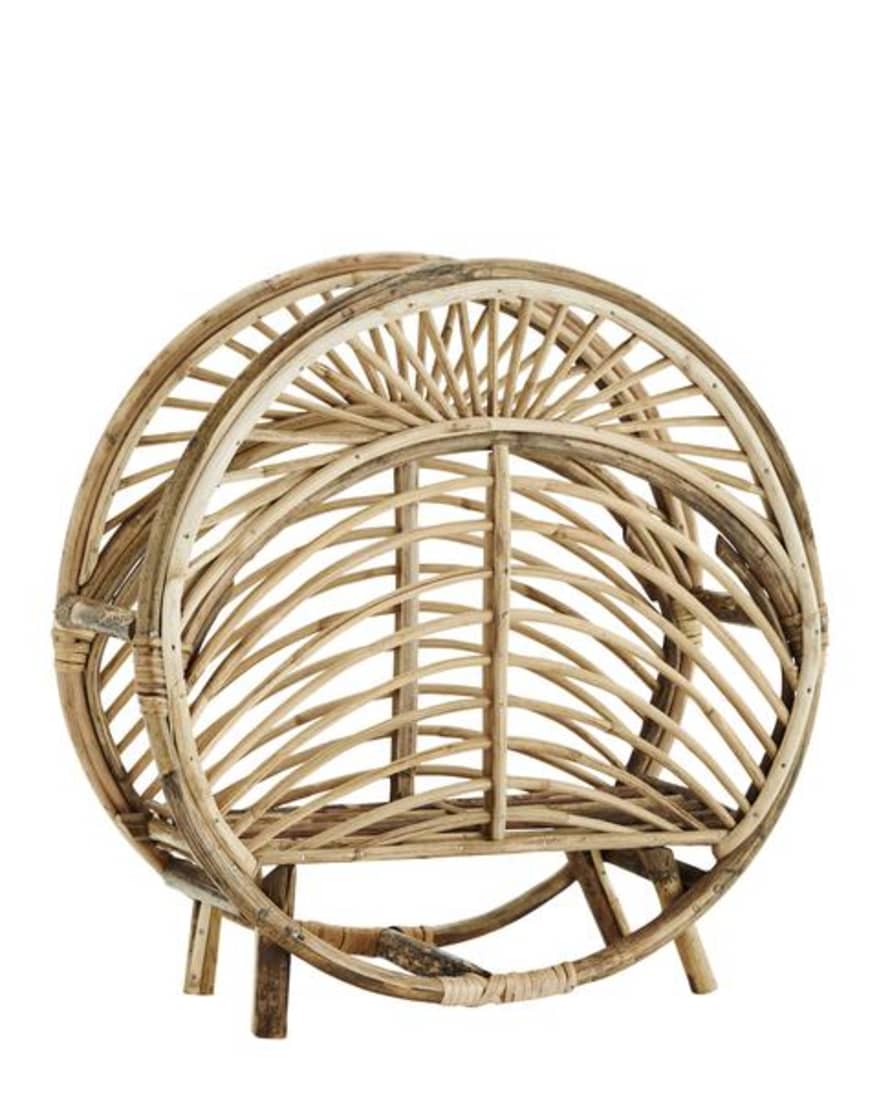 Madam Stoltz Round Rattan Magazine Rack