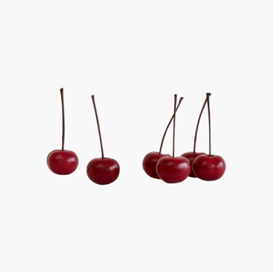 CORES DA TERRA Pack of 6 Cherry Ceramic Sculpture by Selma Calheira