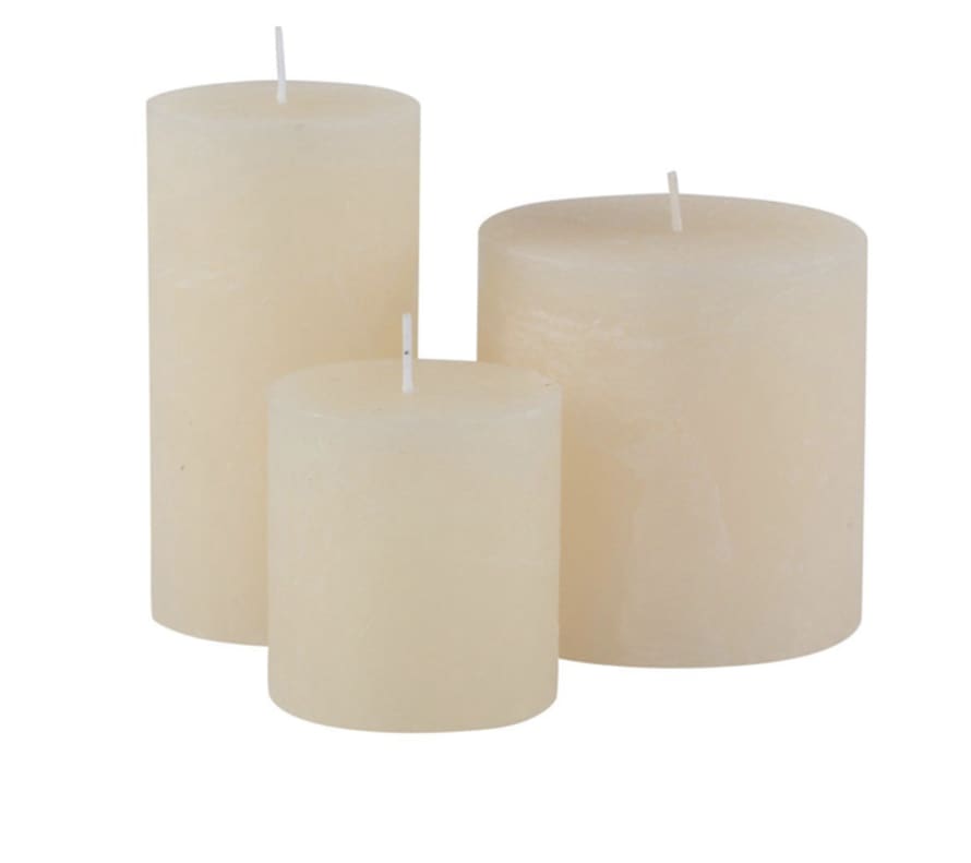 Grand Illusions Rustic Ivory Pillar Candle 100x100mm