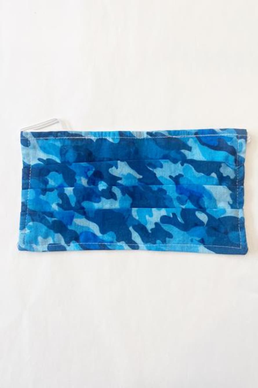 Ombre Basic Blue Camo Face Mask