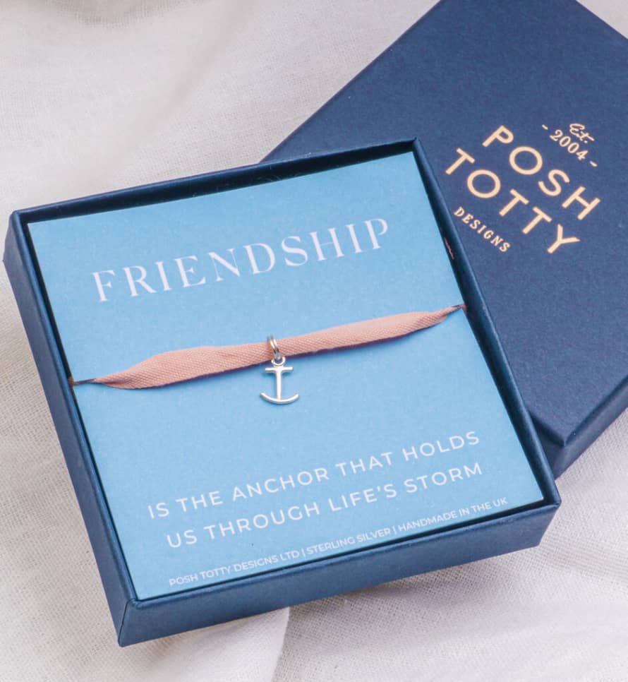 Posh Totty Designs Sterling Silver Friendship Bracelet Giftbox