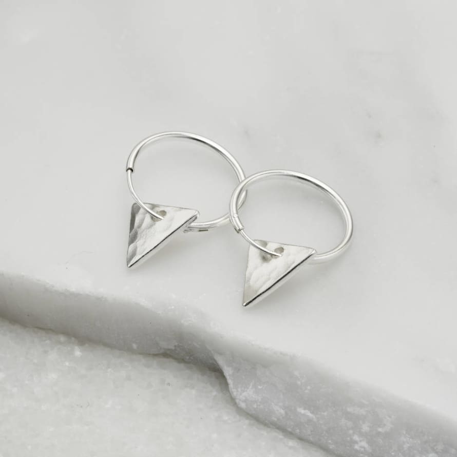 Posh Totty Designs Silver Triangle Mini Hoop Earrings