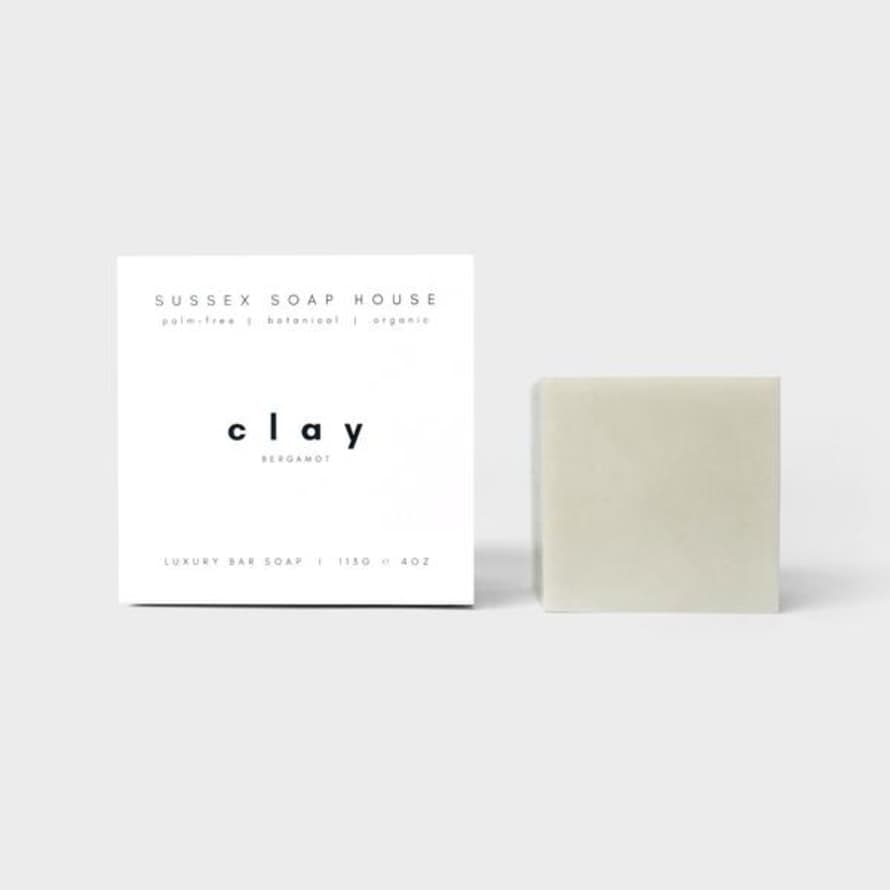 sussex soap house Organic Clay Toning Clarifying Soap Cube