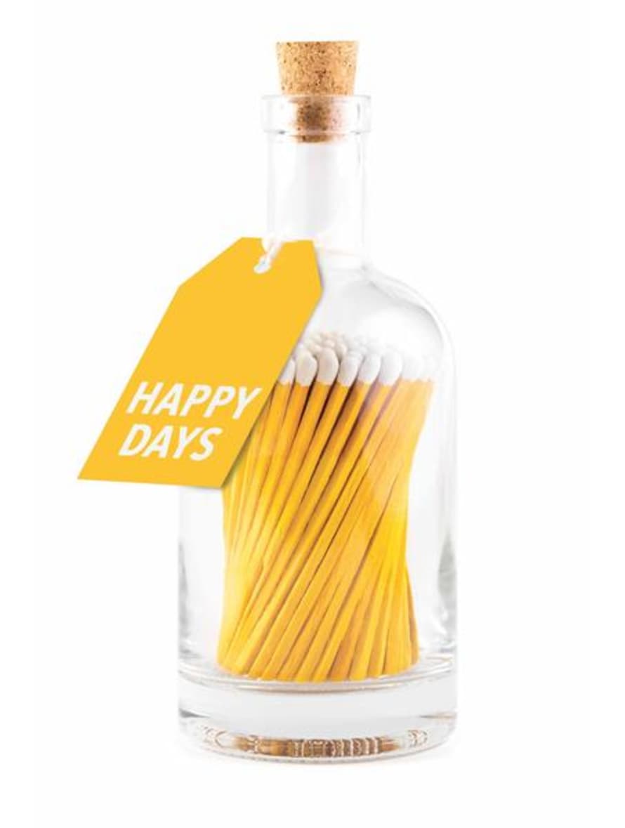 Archivist Yellow Happy Days Luxury Matches Bottle